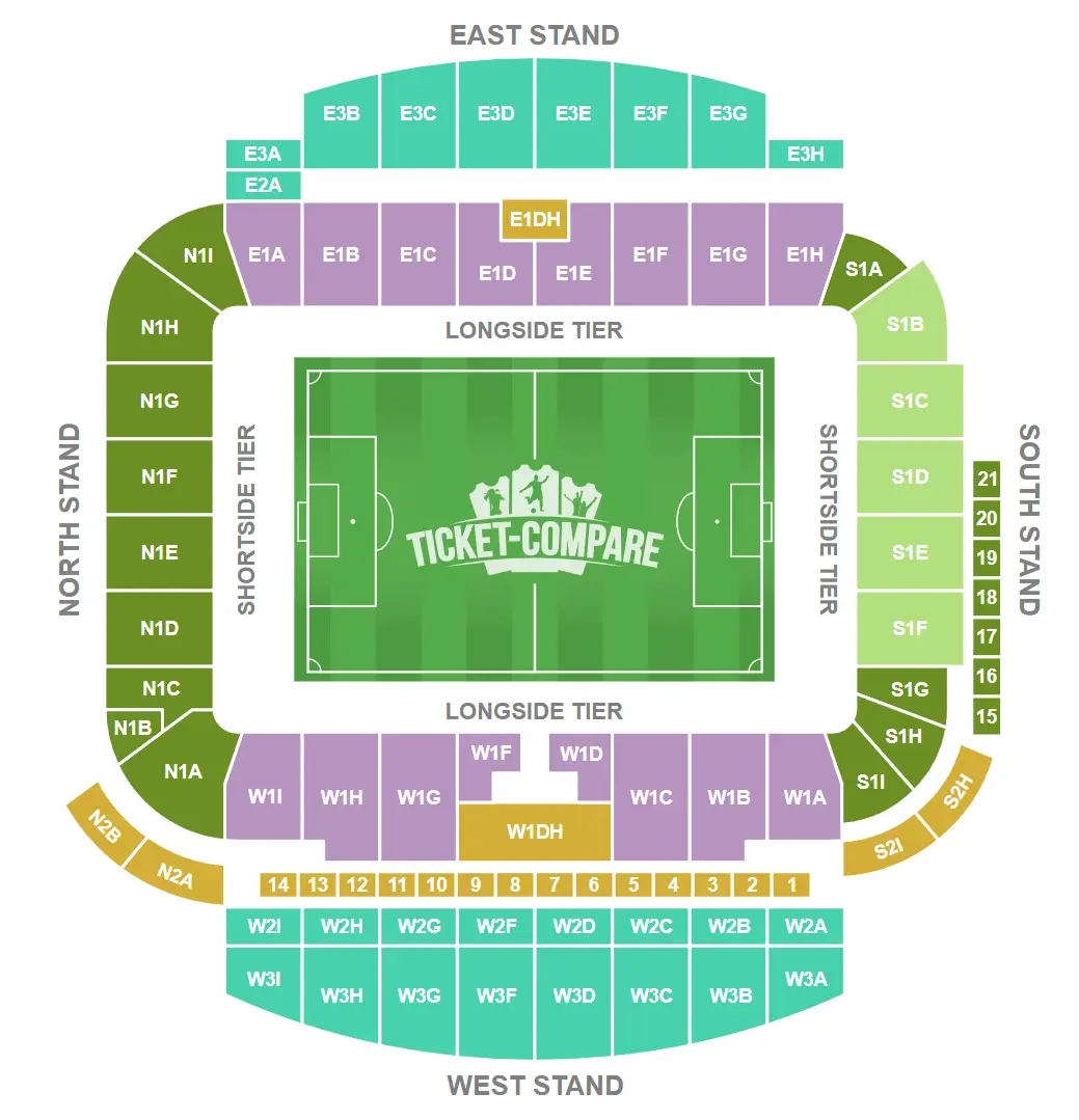 American Express Stadium Siddeplan
