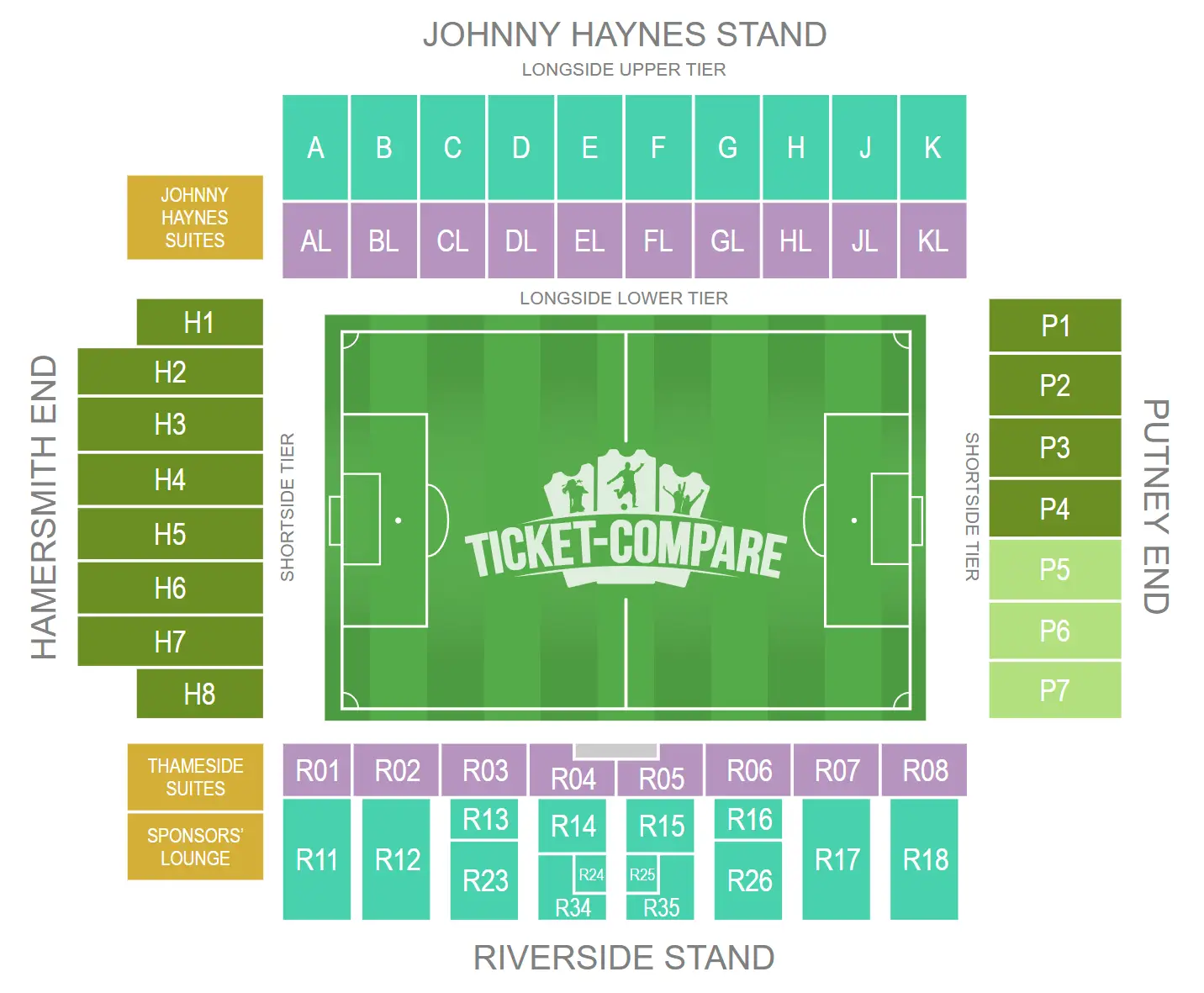 Craven Cottage Siddeplan