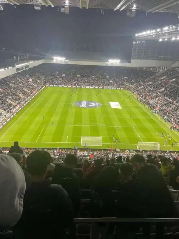 St. James' Stadium Leazes Stand Upper Tier view