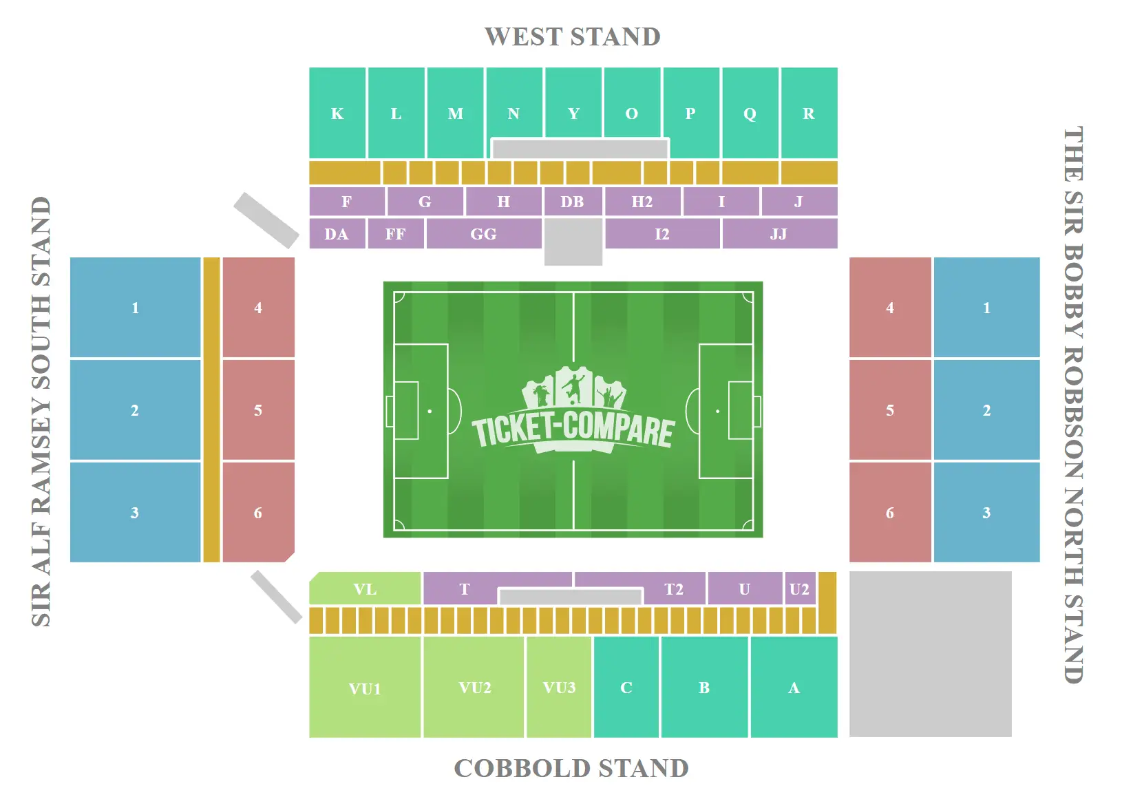 Portman Road Stadium Siddeplan