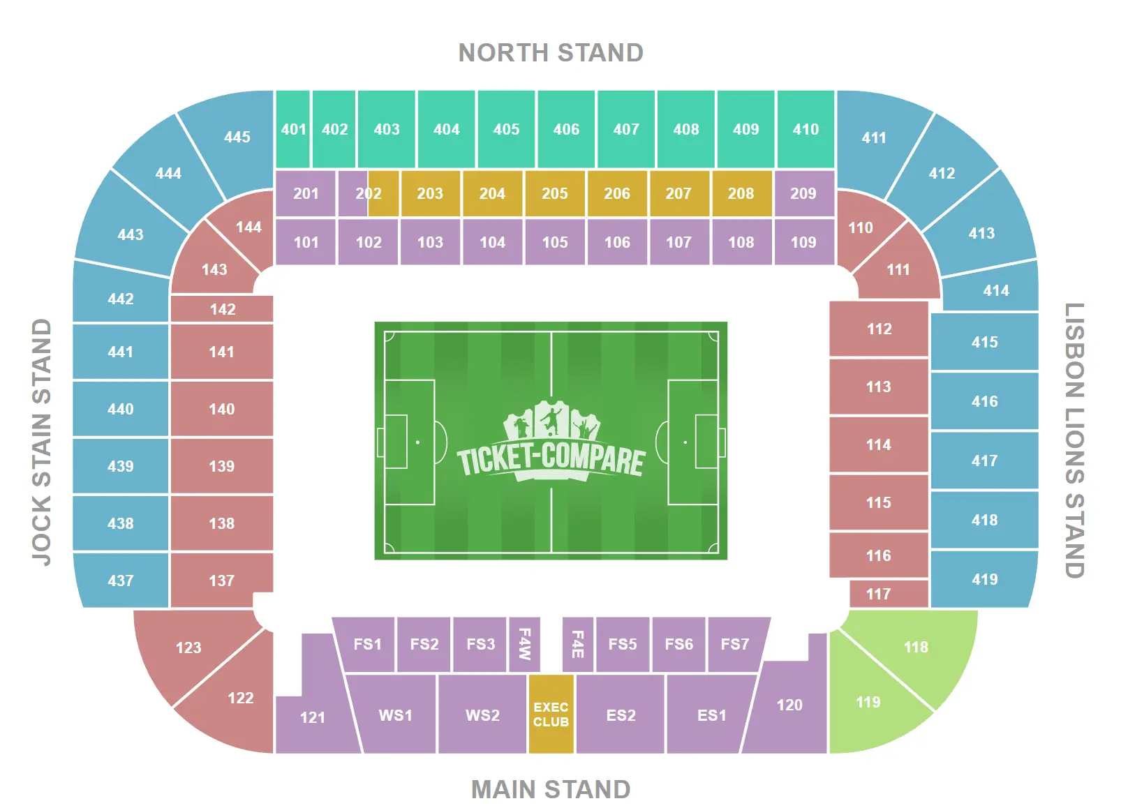 Celtic Park Siddeplan