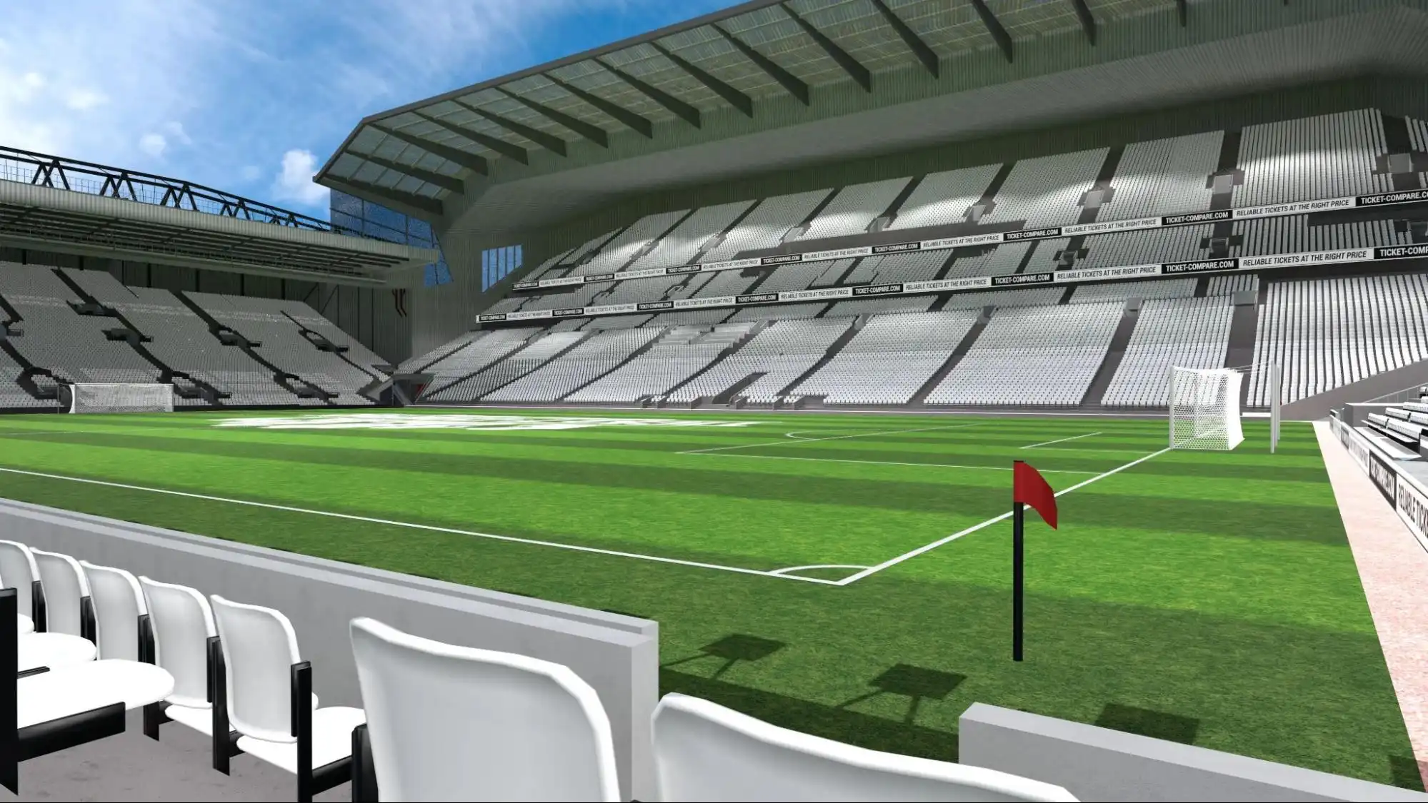 Hjørneflag på banen