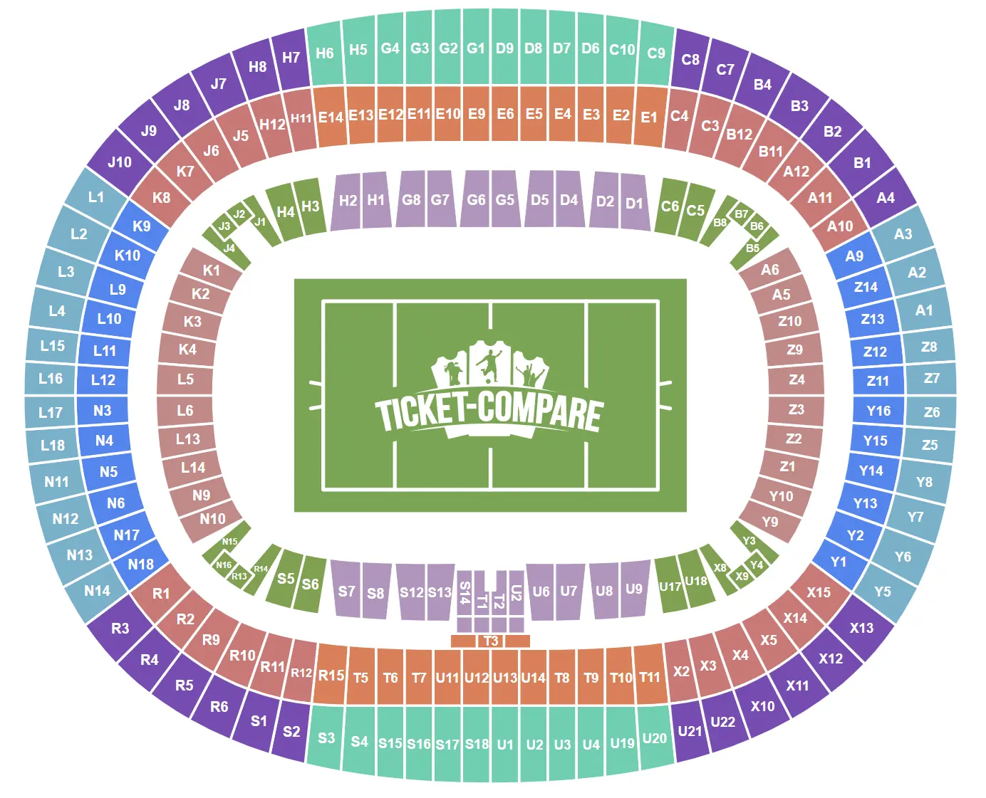 Stade de France Siddeplan