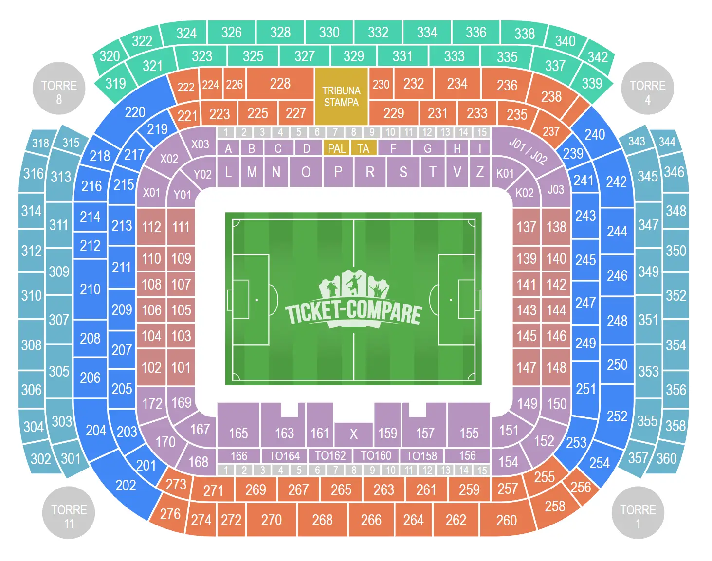Stadio San Siro Siddeplan