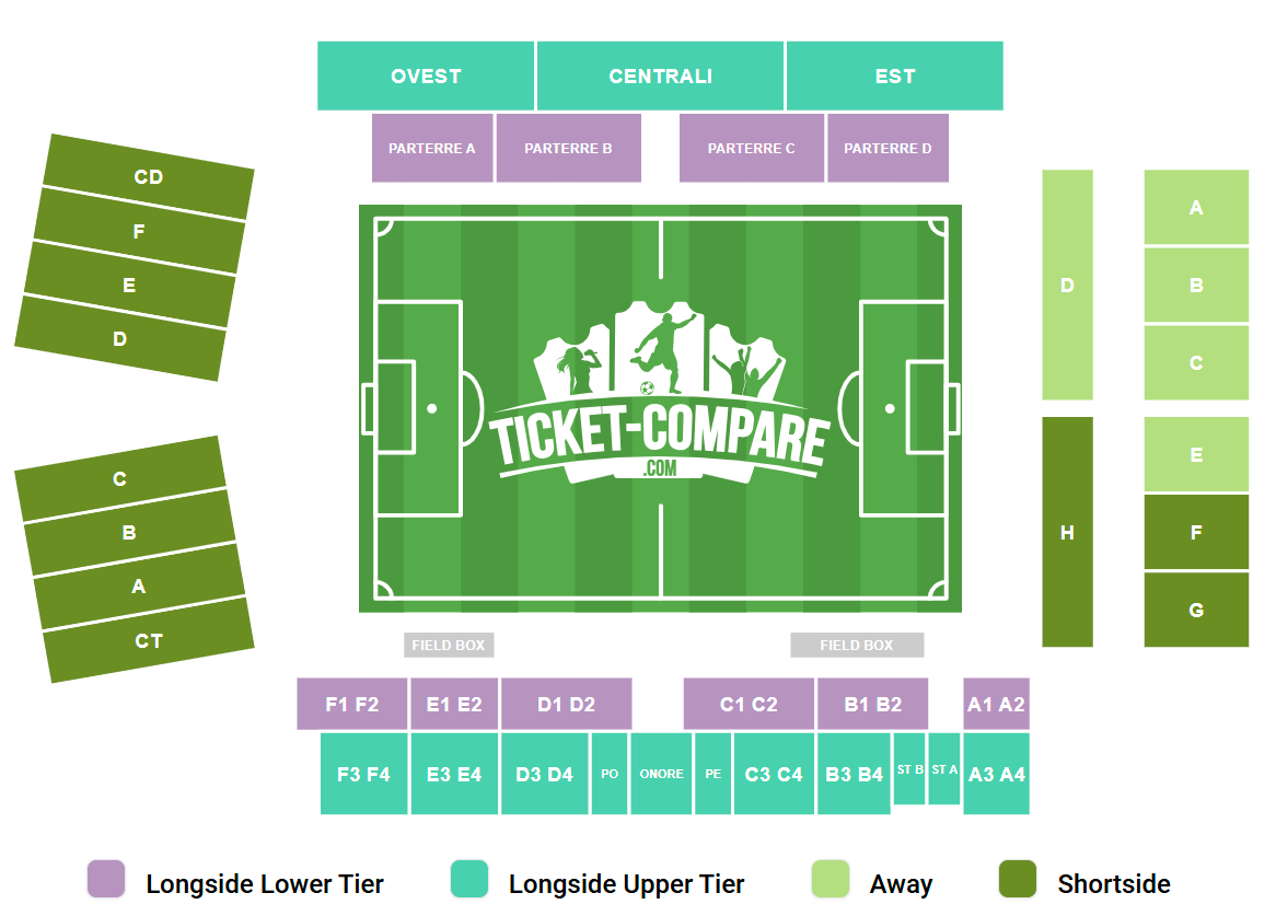 Stadio Giuseppe Sinigaglia Siddeplan