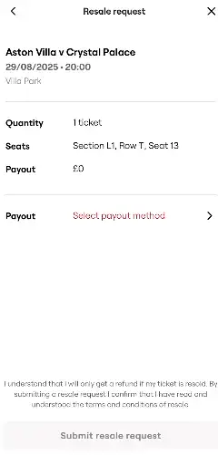 screenshot af gensalgsanmodning