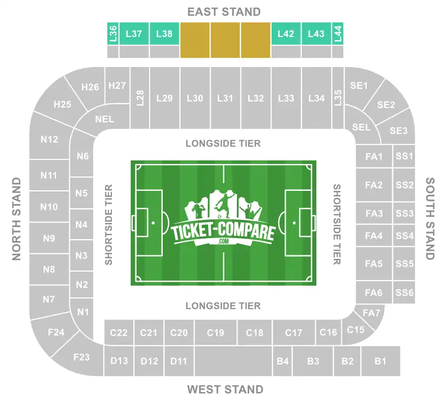East Stand Upper: Højden udfordrer mere end søjler